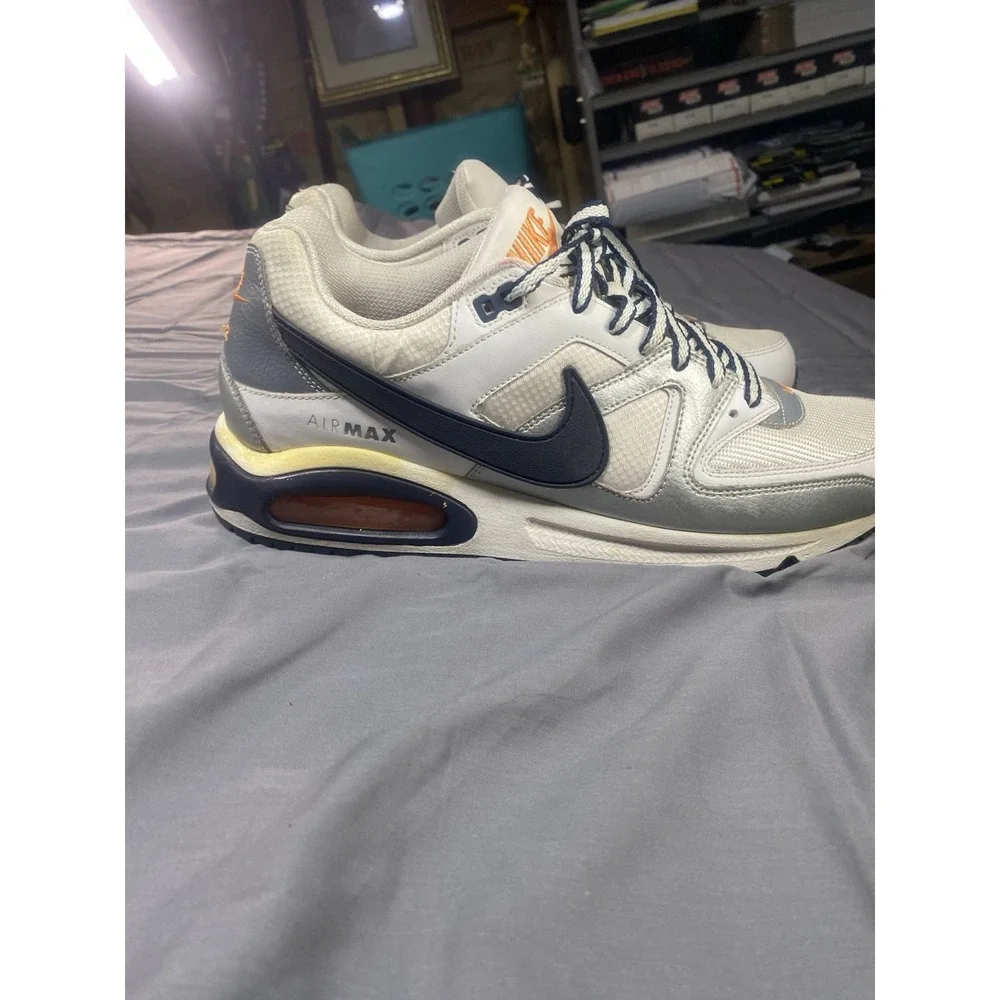 Nike Air Max Command 397689-109 Men's Size 13 White Gray Navy Orange Shoes